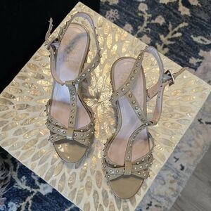 Vince Camuto Studded Tan Sandals